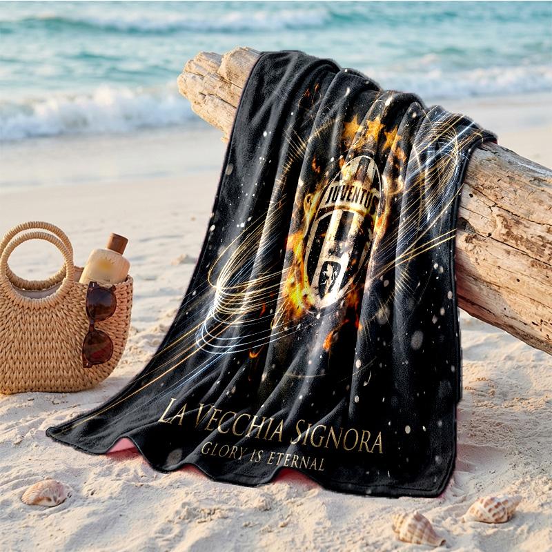 Juventus FC Druck Mikrofaser Strandtuch Schnelltrocknend Saugfähig Großes Handtuch für Strand Schwimmen Reisen