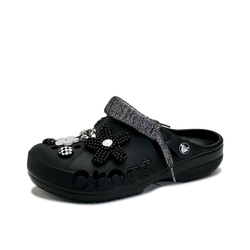 Crocs Baya EVA Sweet Cool Girl Sweet Cool Trend Niche Premium Comfortable Hole Shoes Women's Black