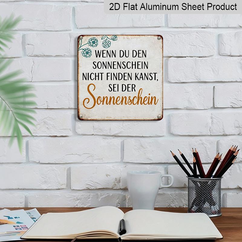2D Flat - 1pc Vintage Aluminum Metal Sign for Outdoor Wall Decoration, Featuring A Retro Tin Sign Style with The Inspirational Phrase "Be The