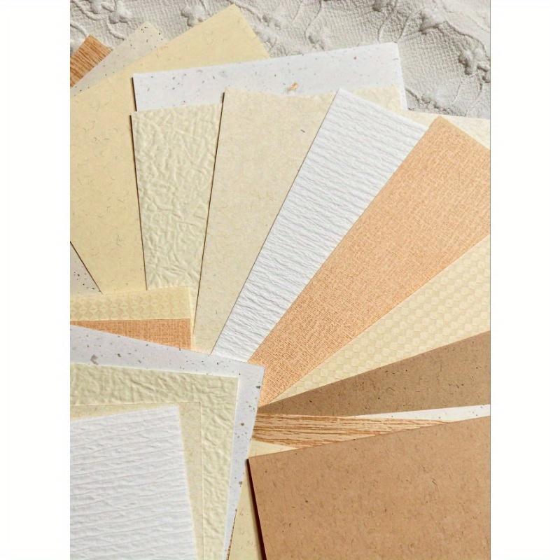 1pack/20sheets Embossed Texture Pattern Material Paper For Junk Journal Scrapbooking Supplies Cardstock Paper Decoration