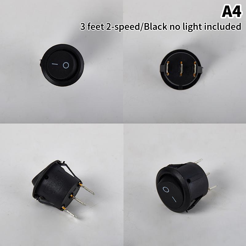 Comutator de înaltă calitate pentru barcă, impermeabil, întrerupător basculant rotund pentru barcă, cu buton luminos, 6A, 250V, deschidere 20 mm, 2/3 picioare, 2/3 viteze