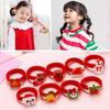 10pcs Fashion Girls Popular Christmas Hair Rope Tree Santa Bell Snowman Elastic Hair Band ( Style Random)