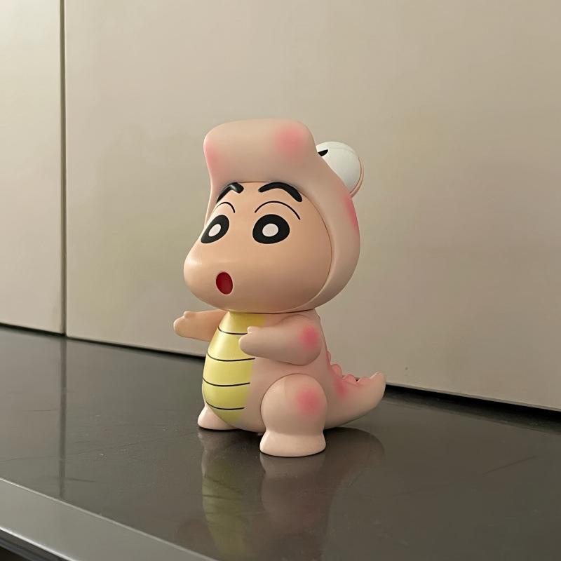 Anime crocodile crayon small new cute Nohara crocodile shape doll desktop decoration cartoon ornament figure gift