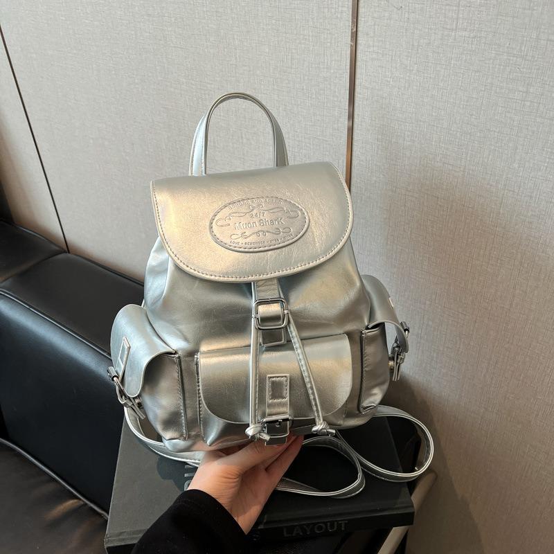 Backpack Bag Women's New Trendy Fashion College Style Backpack Versatile Large Capacity Bucket Bag Travel Bag