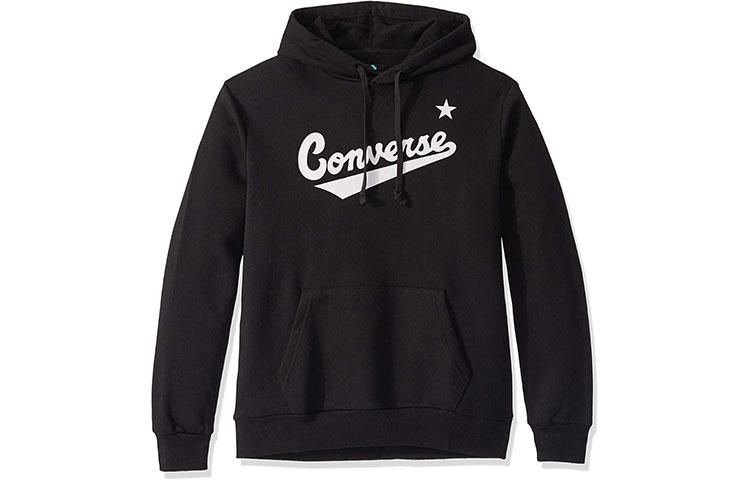 Converse Sweatshirts Men s Black Hooded Moderate Regular 10019004-A01 L