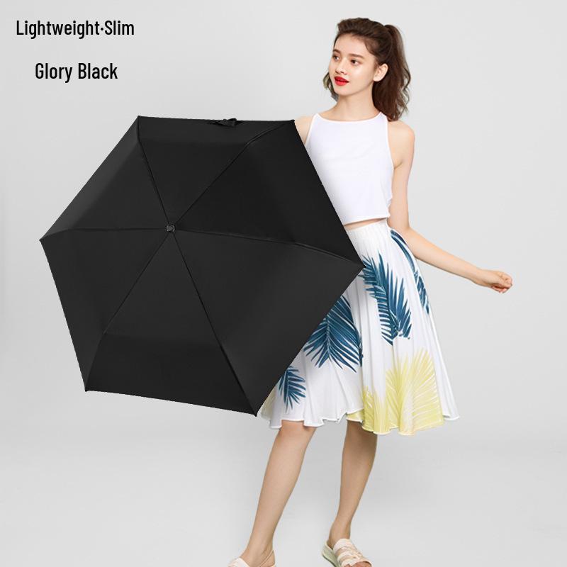 Ultra-light Carbon Fiber Sun & Rain Umbrella - Lightweight, Three-fold, UV Protective Parasol.