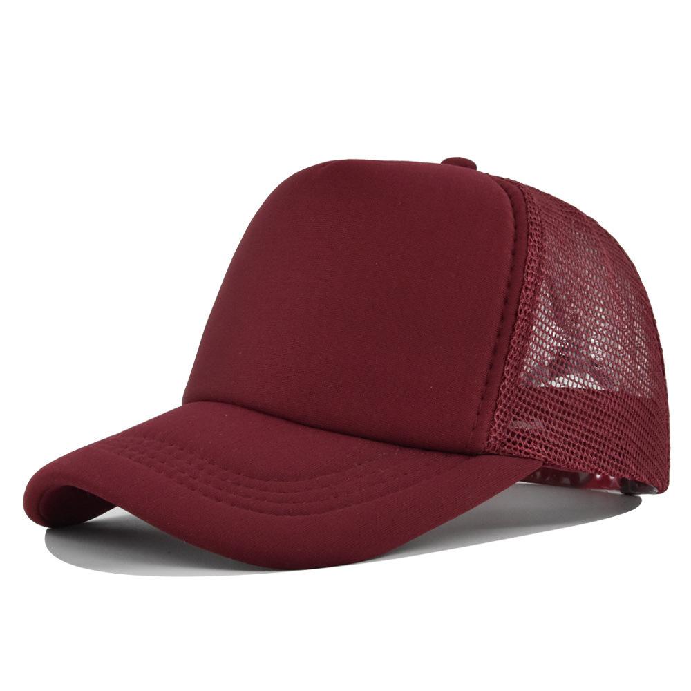 Fashion Desgin Solid Color Sponge Baseball Cap Net Cap Curved Brim Hat Sun Hat Light Mesh Sun Cap Outdoor Women Men