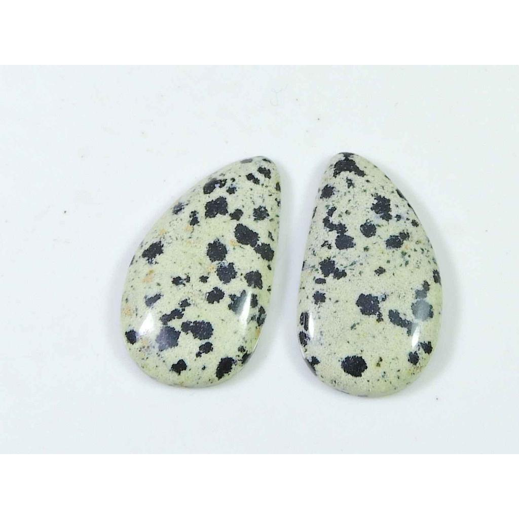 23.15Cts. Natural Dalmation Jasper (15mm X 25mm Each) Cabochon Match Pair SK-2520