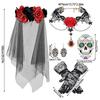 Halloween Gloves Headware Combo Soft Durable Costume Party