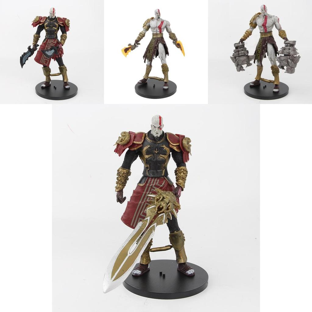 God Of War Kratosfigure Pvc Poseable Model With Fire Effect For Collectors