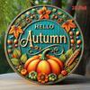 Aluminum Fall Sign Autumn Decor Wreath Accessory Halloween Home Wall Art