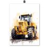 Construction Vehicle Truck Boys Nursery Wall Art Canvas Watercolor Painting Printable Picture Poster Baby Kids Playroom Decor