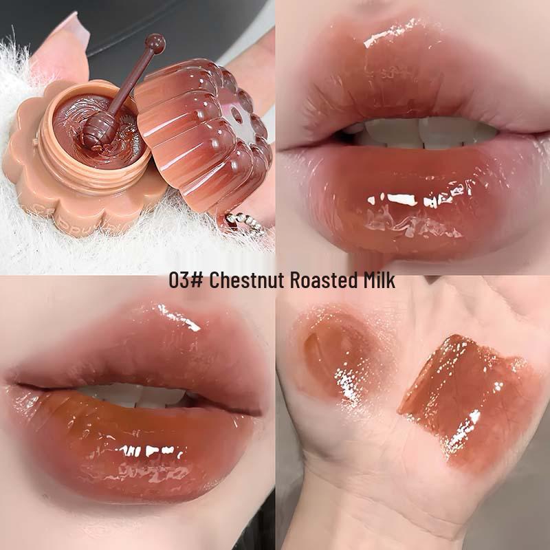 CAPPUVINI Moisturizing Lip Glaze: Jelly Pudding Texture for Plump Watery Color Lips.