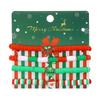 European & American Christmas Tree Clay Bracelet Set: 3-Piece Fashion with Reindeer & Snowflake Designs