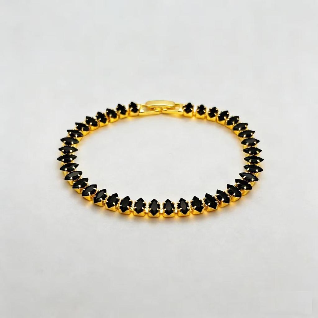 Damska bransoletka tenisowa z cyrkoniami w kształcie łezki: Łańcuch Markiza z Ząbkami, Ekskluzywny Element Mody