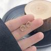 Simple, exquisite, small, circle earrings, niche fashion and versatile design, female stud earrings.
