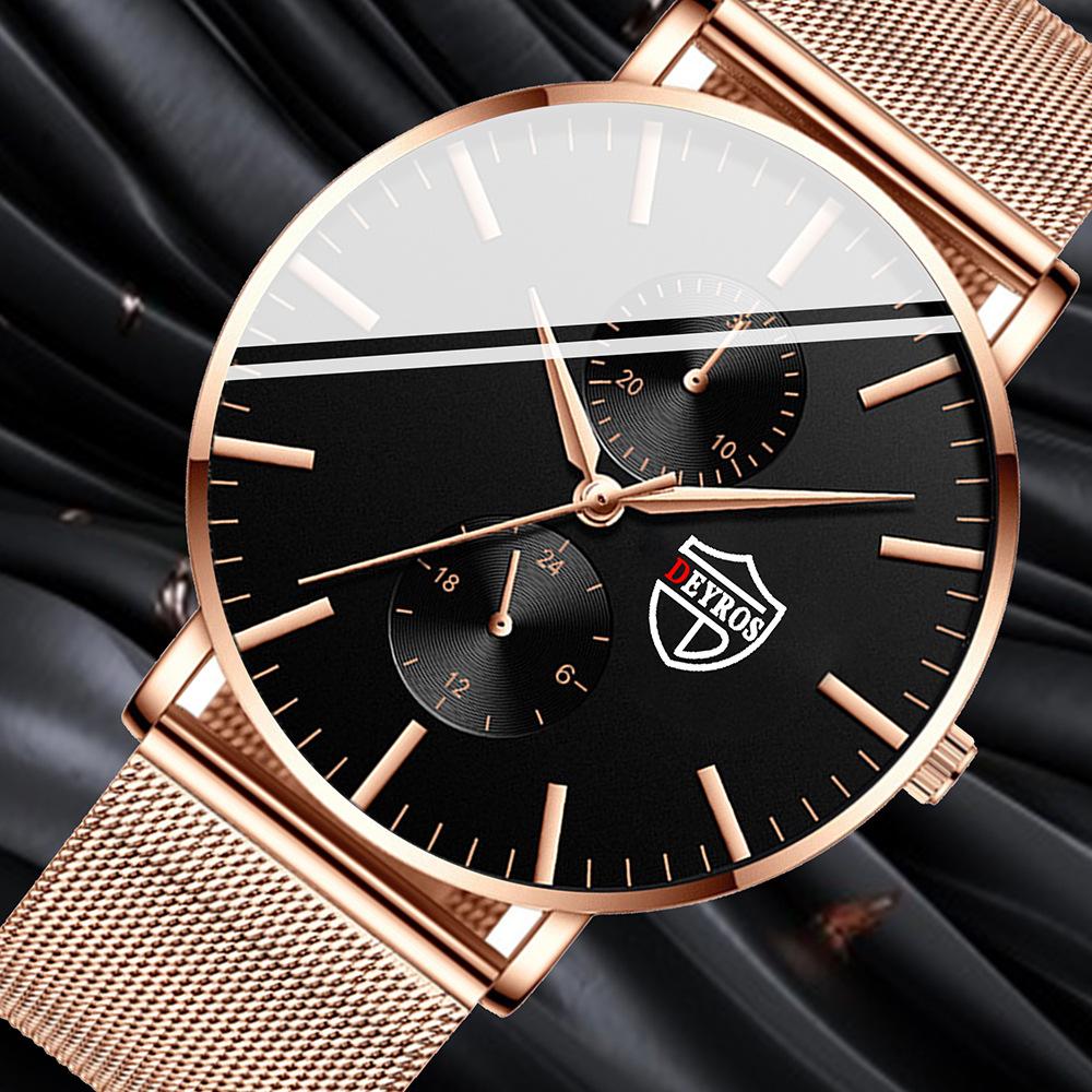 New Simple Watch Unisex Watch Men's Stainless Steel Quartz Watch Student Women's Watch Femininity Women's Watch