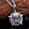 Creativo Collar de Acero Inoxidable 316L Calavera Fantasma Vintage Vikingo para Hombre Moda Neo-Gótica Rock Fiesta Colgante Amuleto Joyería