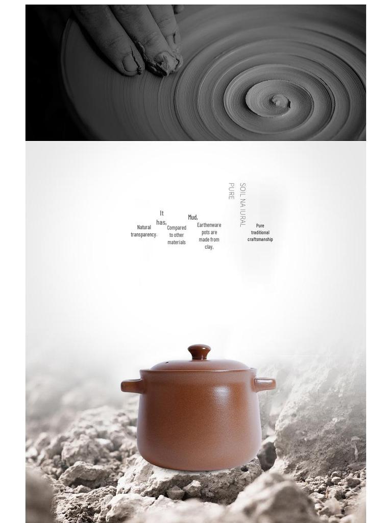 Ceramic Stew & Soup Casserole Pot for Gas Stovetops