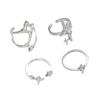 4 Stück/Set Gothic Unregelmäßige Geometrische Sternen-Öffnungsringe für Damen Herren Mode Persönlichkeit Punk-Ringe Party Schmuck Zubehör
