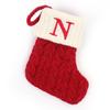 With Red Letter Knitting Stockings Yarn Hanging Ornament Christmas Socks  Xmas