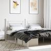 VidaXL White Metal Headboard 200 Cm 374426