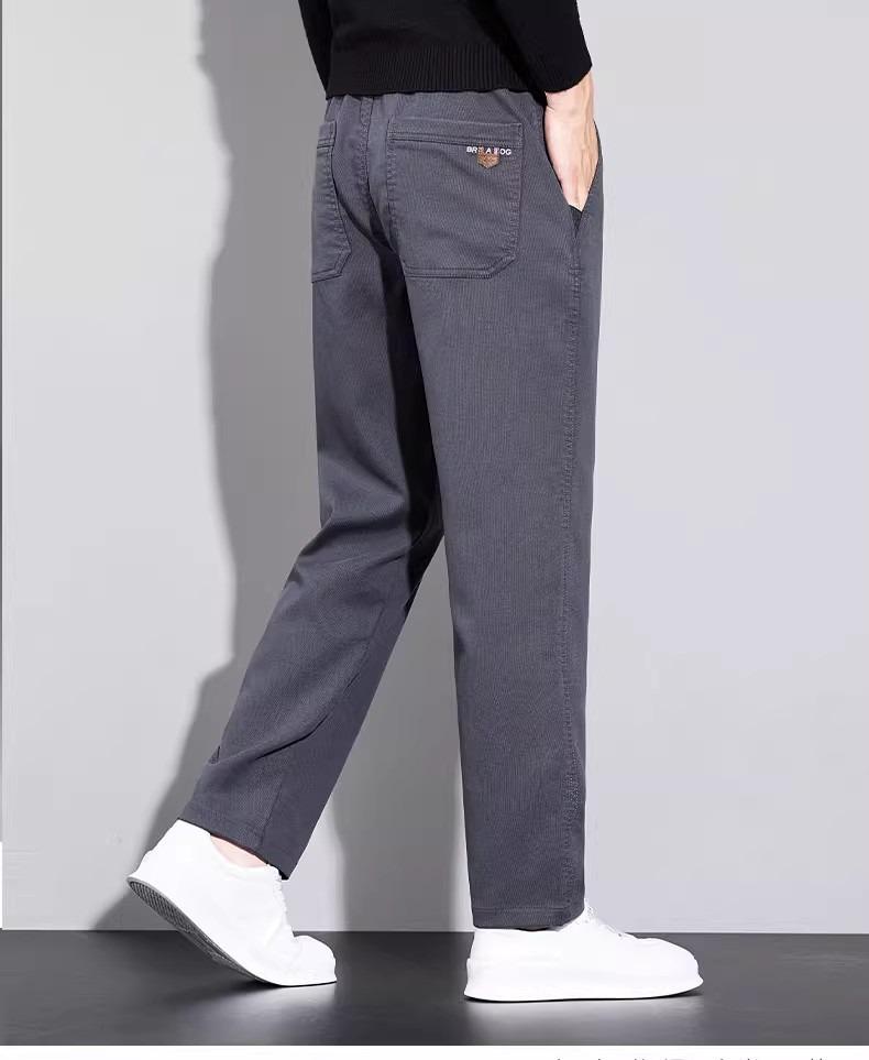 Men's Trendy Slim Straight Casual Pants - Spring/Autumn Fashion, Versatile Business Wear