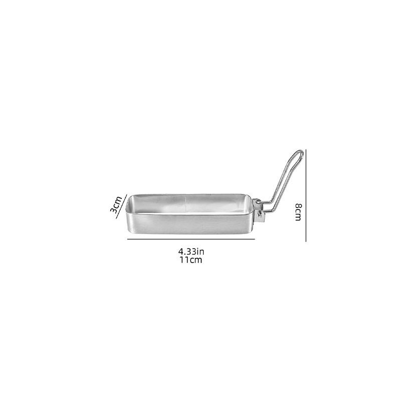 Stainless Steel Fried Egg Egg Cooking Model For Breakfast Sandwich Crumpets With Handle Muffin Omelette Rectangular Non Sticky 11CM