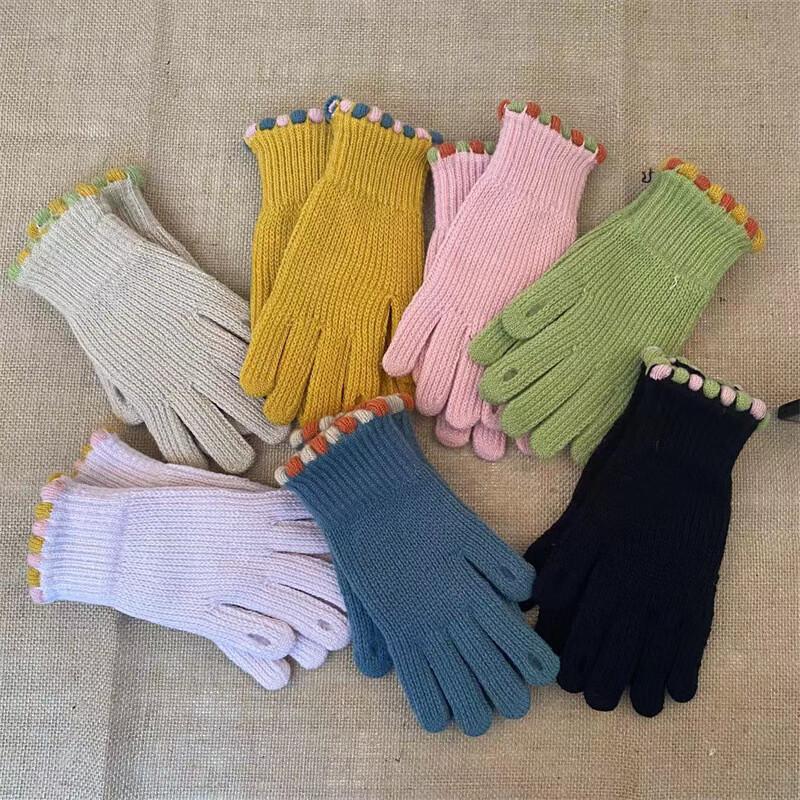 

Women s Winter Warm Fleece-Lined Knitted Fingerless Gloves One Size