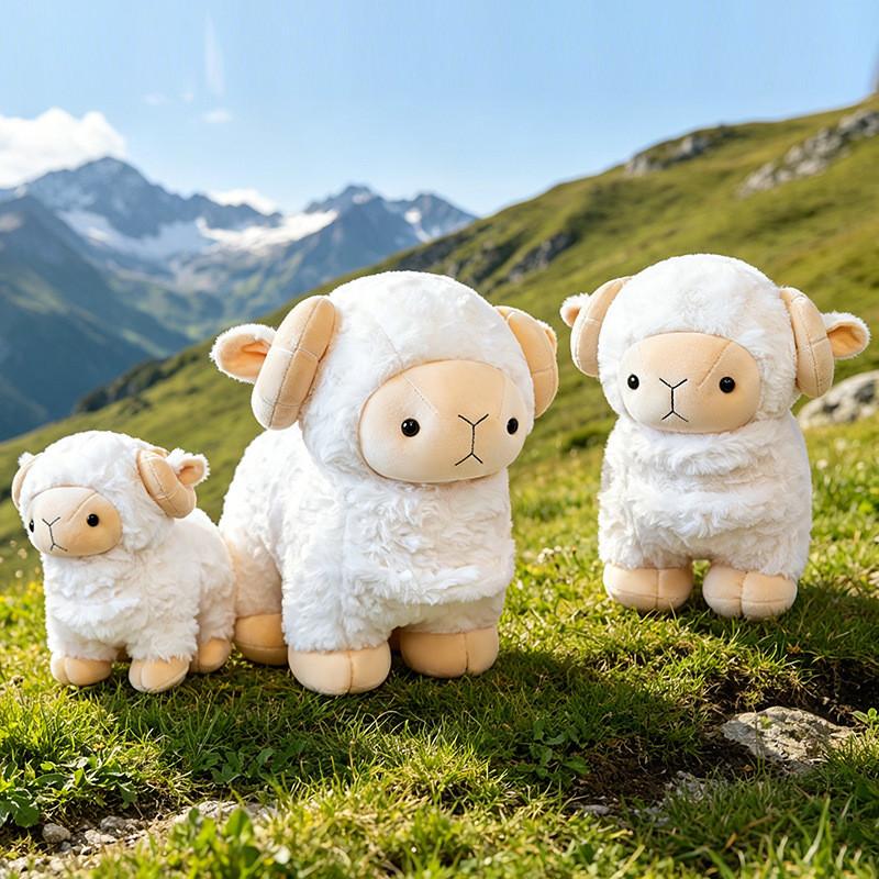 Sheep Plush Toy With Pp Cotton Filling For Travel Souvenirs And Collectible Decor