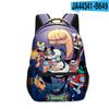 Kpop Jugendliche Schultaschen Unisex Pizzaturm Pfeffermann Reisetaschen 3D-Druck Oxford Wasserdicht Notizbuch Schulterrucksäcke