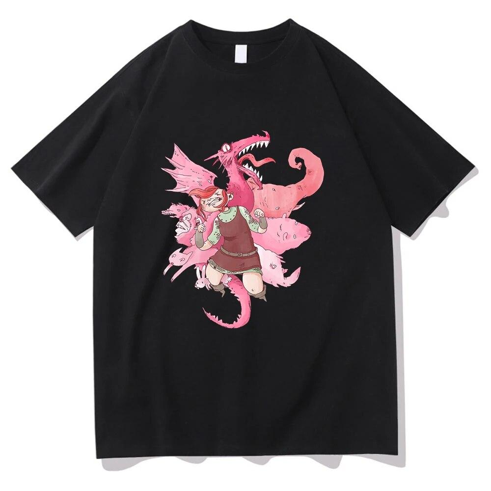 Футболка Nimona, горячая мода, унисекс, Harajuku, эстетическая графика, забавная футболка с рисунком, унисекс, аниме, повседневные хлопковые футболки с героями мультфильмов, унисекс 2XL