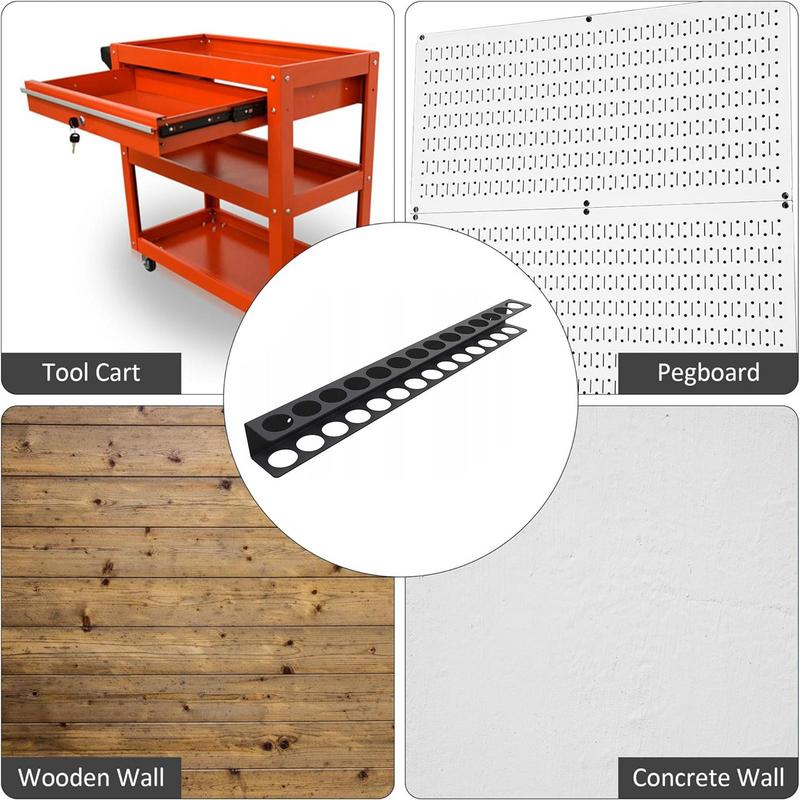 14-hole Wall-mounted Hardware Tool Screwdriver Organizer Tool Storage for Hex Cross Screw Driver RC Tools Storage Base Stand