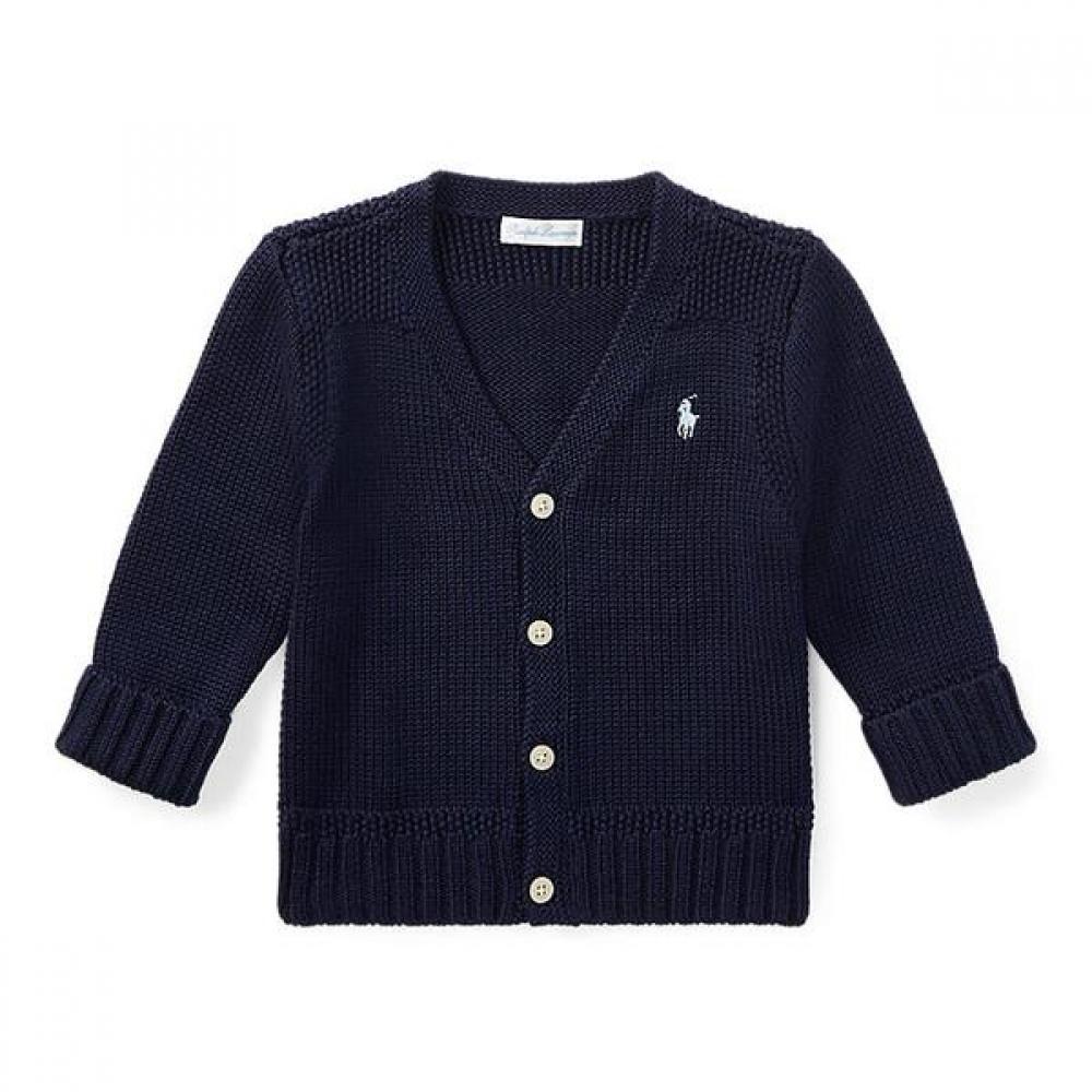 Ralph Lauren Baby Boys  Combed Cotton V Neck Cardigan  Cwposwei6820015410 12M