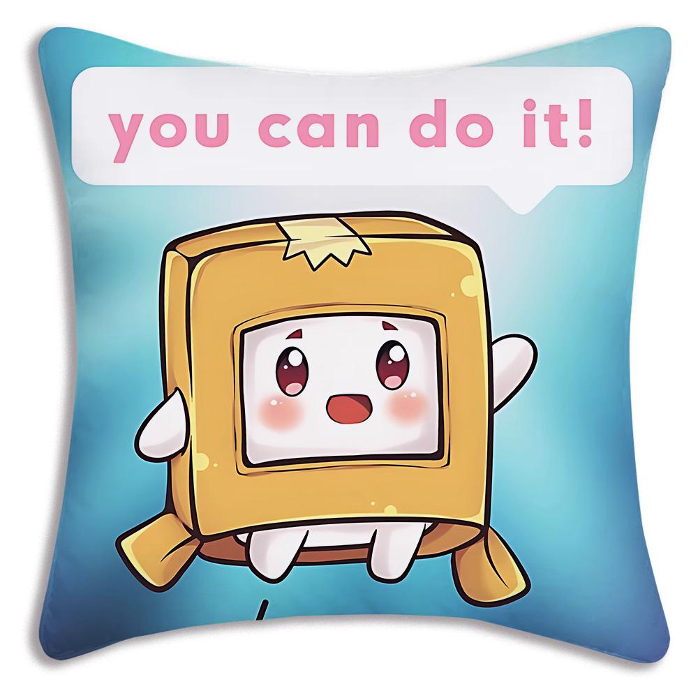 Game Lanky Boxs Pillow Covers Cartoon Sofa Decorative Home Double-sided Printing Short Plush Cute Cushion Cover