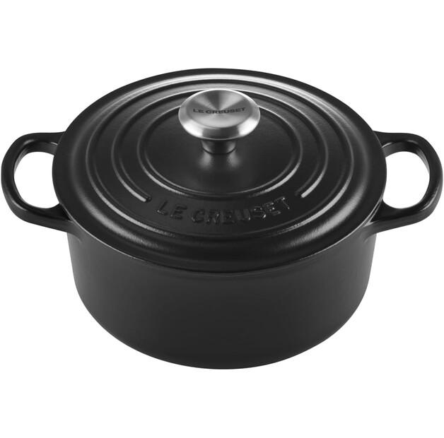 Чугунная жаровня Le Creuset Signature круглая 18 см чёрная 1,8 л (21177180000430)