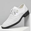 Gentleman Summer New Men's Black White Breathable Knit Pattern Oxford Shoes Designer Formal Wedding Dress Homecoming Footwear
