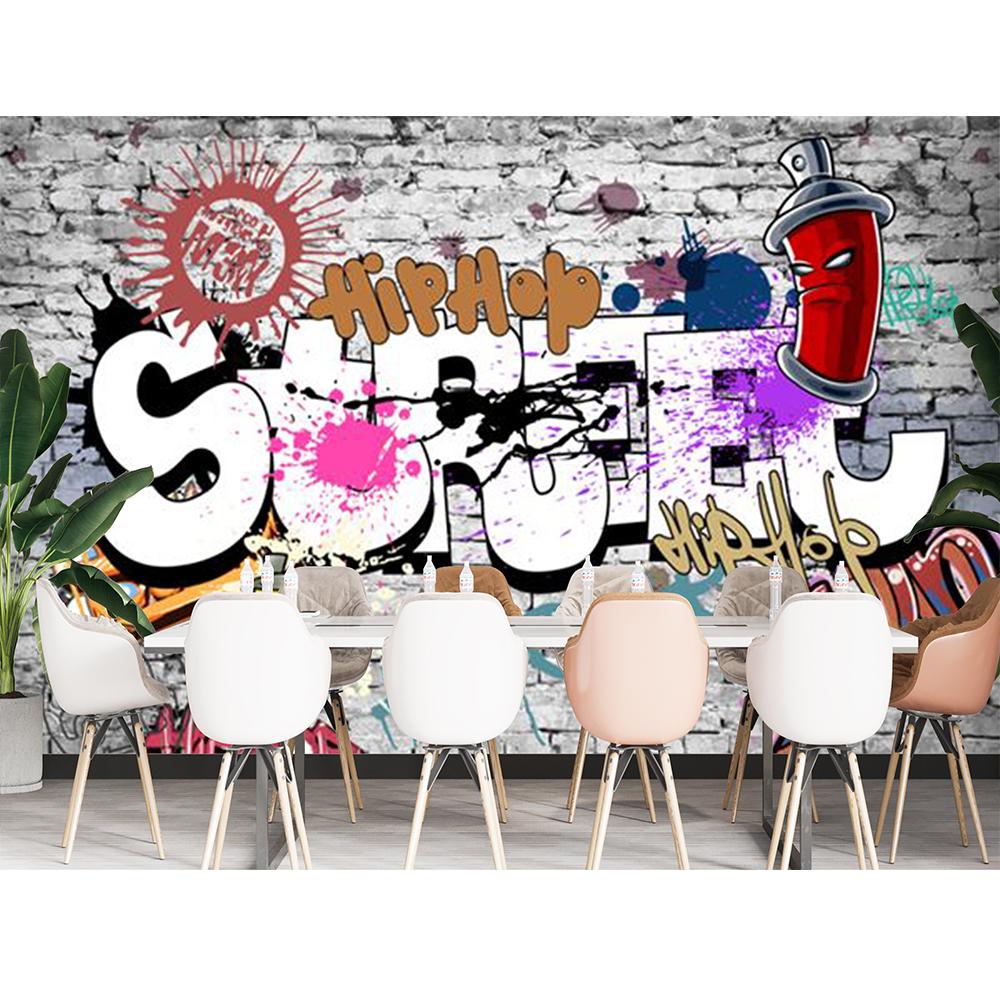 

Colorful Graffiti Large Wall Mural Removable Graffiti Wallpaper Bedroom Living Room Restaurant Graffiti Wallpaper For Boys 200 cm(W) x 140 cm(H)