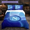 Biancheria da Letto a Tema Napoli FC Set 3 Pezzi Copripiumino Biancheria da Letto Decorativa Per Camera Adolescenti Decorazione Casa