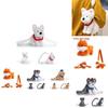 Cartoon Fox Schnauzer Golden Retriever Plush Backpack For Childrens Birthday Gift And Storage