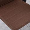 Set of 4 Padded Chairs for Living Room or Dining Room, Modern Kitchen Chairs, in Metal and Khaki Fabric