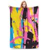 Abstract Graffiti Style Design Blanket Multi-function Fleece Sofa Throw Blanket for Home Bedroom Office Throws Bedspread Quilt