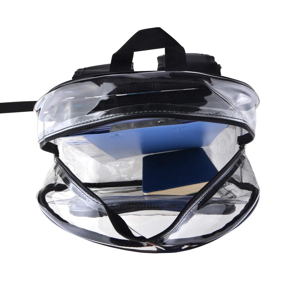 [NICHTAG] Transparenter Rucksack für Herren, A4-Größe, Großes Fassungsvermögen, PVC, Antistatisch, Vinyl, Reinraum, Wasserdicht, Langlebig, Unisex, Beliebt (ZU)