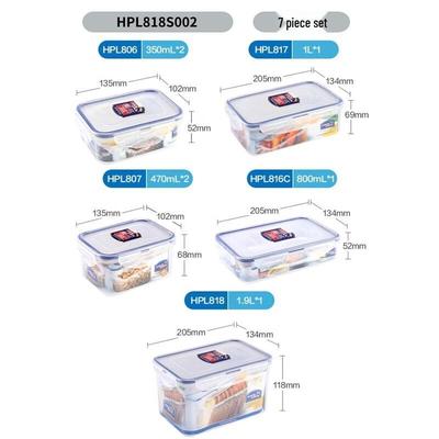 Plastic Food Storage Container 7-Piece Set
