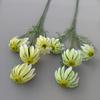 Artificial 4 Heads Echinacea Purpurea Flower Simulated Chrysanthemum Flower Branch for Wedding Party Floral Decoration 6 pieces