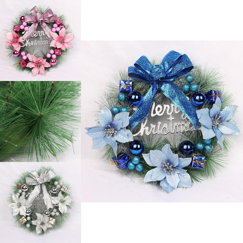 Luxurious Pvc Christmas Wreath For Front Door Elegant Xmas Party Garland Decor