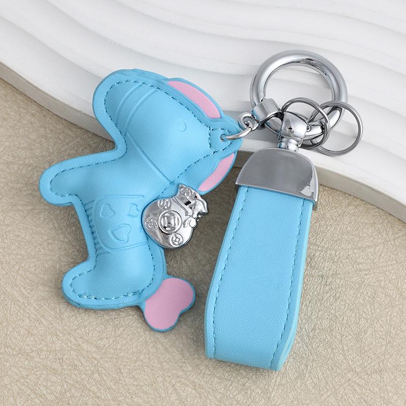 Instant Wealth Leather Keychain: Cartoon Pony Bag Charm & Couple Car Pendant - New Year Gift