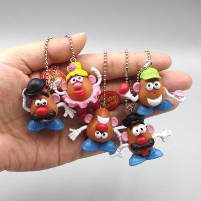 5pcs/set Anime Figures Mr.Potato Head Couple PVC Cute Model Keychain Pendant Collection Decor Ornaments Toy Gifts