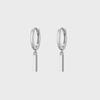 Men's and Women's High-End Silver Hoop Earrings with Niche Design - Stylish and Handsome Fashion Pendant Earrings