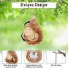 Teardrop Shaped Wood Butterfly Bee House Rustic Natural Shelter Butterfly Habitat Shelter Back Door Opening Weather-resistant